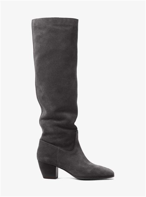 michael kors high heels boots|michael kors avery suede boots.